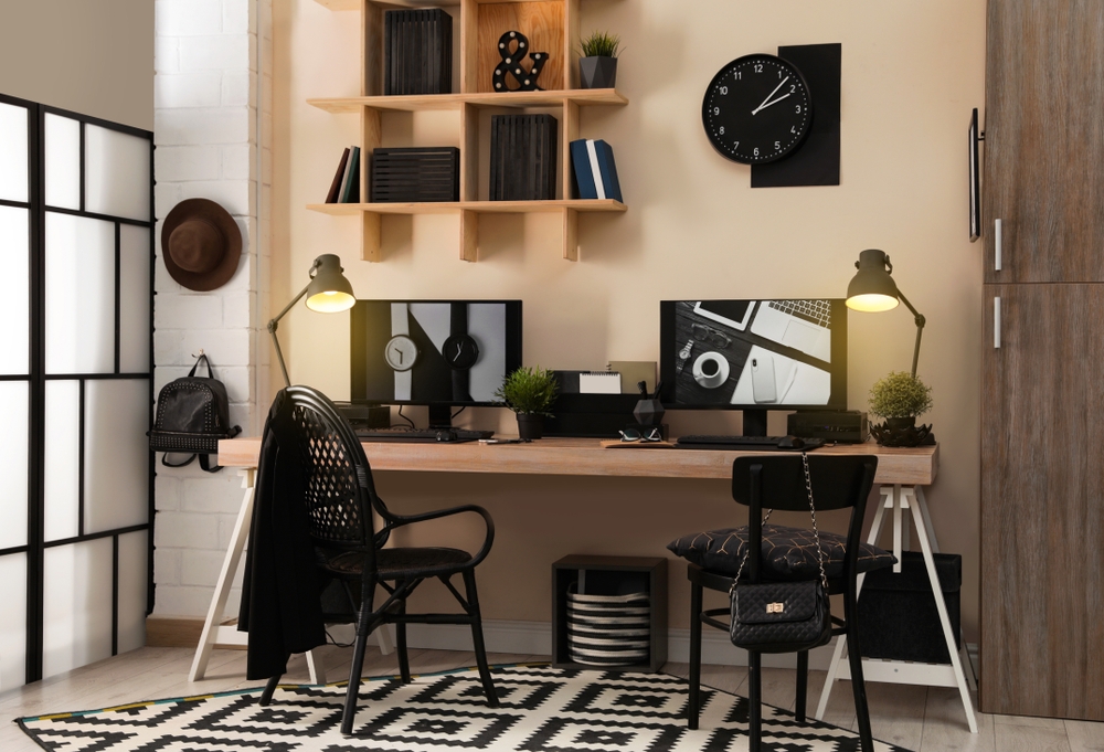 living room with workspace ideas